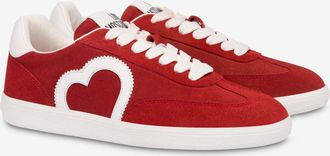 Love Moschino Sneakers in suede - Rosso