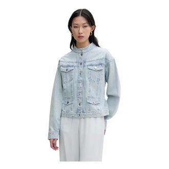 Gestuz Dames, Jassen, Blauw, Maat: M Denim