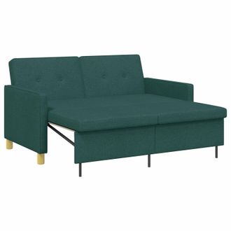 vidaXL Sof&aacute; Cama Desplegable Verde Oscuro Tela Vidaxl