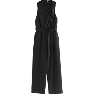 Next Cowl Neck Jumpsuit in Black at Nordstrom, Size 6 Us