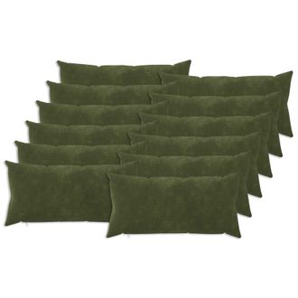 vidaXL Federa 12 Pcs Heerlen Verde 40 X 80 Cm Fleece In Microfibra Vidaxl