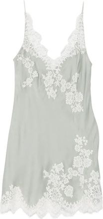 Carine Gilson Jurk met V-hals en kanten detail - Groen