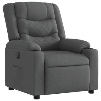 vidaXL Sill&oacute;n Reclinable De Tela Gris Oscuro Vidaxl