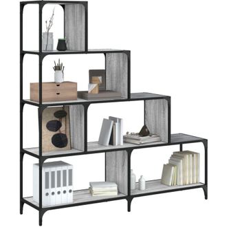vidaXL vidaXL Libreria 4 Ripiani Grigio Sonoma 139x33,5x149 Legno Multistrato