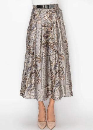 YAL New York Grey Paisley Skirt