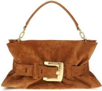 Balmain Brown Calf Leather Bos Taurus Womens Handbag