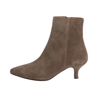Anthology Paris Heeled Boots, female, Beige, Size: 7 1/2 US Elevate Your Style with Suede Ankle Boots