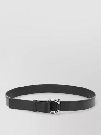 Ferragamo gancini leather belt adjustable length smooth