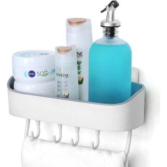 OEM 4 Ganchos - Organizador De Ducha De Pl&aacute;stico Extra&iacute;ble Para Champ&uacute; Y Gel De Ducha - Estante Para Ducha Y Cocina Con Drenaje - Crezuo
