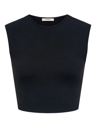 12 Storeez sleeveless round-neck top - Black