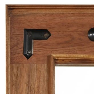 Berkfield Home Mirror Solid Acacia Wood 50x80 cm in Brown