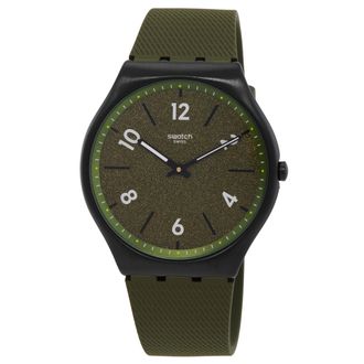Swatch Hint Of Pine Quartz Green Dial Unisex Watch SS07B115
