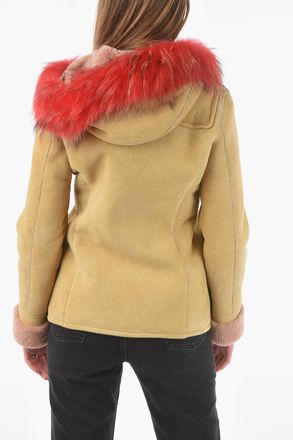 HISTORY REPEATS Shearling Jacket with Fur Pockets History Repeats