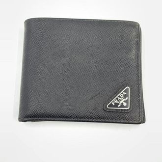 Prada Black Leather Wallet (Bi-Fold) (Pre-Owned)