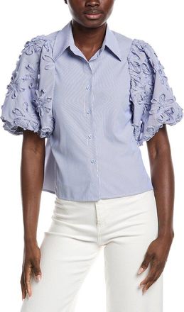 Gracia Ribbon Balloon Sleeve Blouse