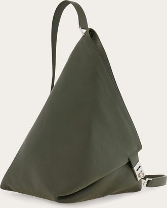 Ferragamo Men Hug buckle sling bag Green