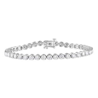 Grown Brilliance 14KT White Gold 5.00 Cttw Lab Grown Diamond Tennis Braceletfor Women