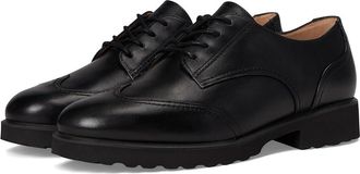 Cole Haan Geneen Lace-up Wingtip Oxfords Womens Shoes Black Leather : 10.5 B - Medium