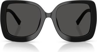 Dolce & Gabbana 55mm Square Sunglasses in Black /Dark Grey at Nordstrom