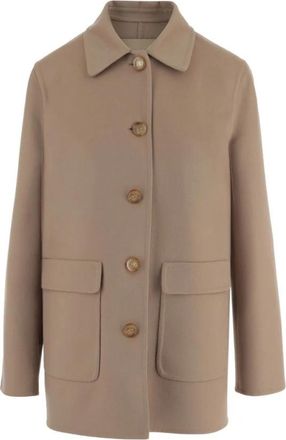 Valentino Garavani Single-Breasted Coats - Dames - Mantel - Bruin - S - Jassen