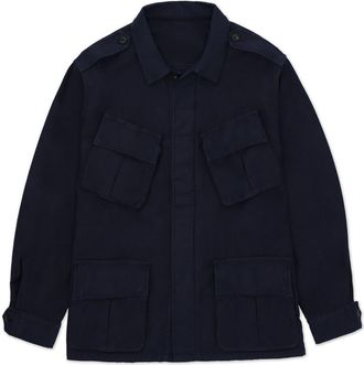 Fortela Jungle Cotton Pocket Jacket in Blue at Nordstrom, Size 54 Eu
