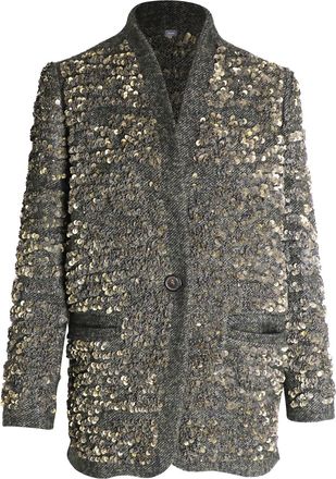 Isabel Marant Sequined Jacket in Green Wool
