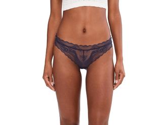Free People Spring Fever Thong Womens Underwear Peacoat : XS (Womens 0-2), Elastane/Nylon