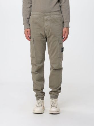 Stone Island Pantaloni cargo slim fit in tessuto tecnico stretch con logo Compass