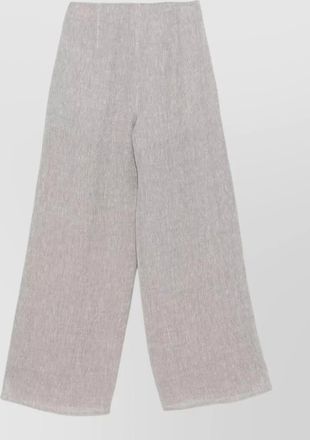 Emporio Armani linen wide leg textured trousers