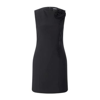 Rotate ROTATE Birger Christensen, Short Dresses, female, Black, Size: XL Voluminous Flower Appliqu&eacute; Mini Dress
