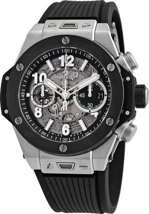 Hublot Pre-owned Hublot Big Bang Chronograph Transparent Dial Mens Watch 421.NM.1170.RX