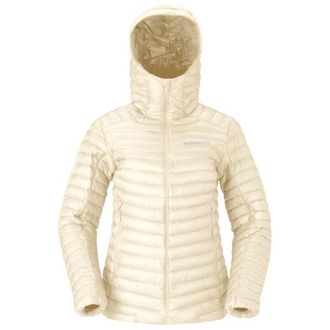 Norr&oslash;na Trollveggen Superlight Down800 Hood Daunenjacke f&uuml;r Damen | beige/wei&szlig;