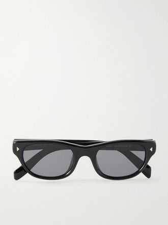 Prada Occhiali Da Sole In Acetato Con Montatura D-frame - Nero