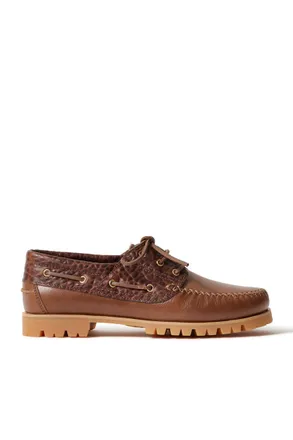 Vinny’s Aztec Leather Boat Shoes