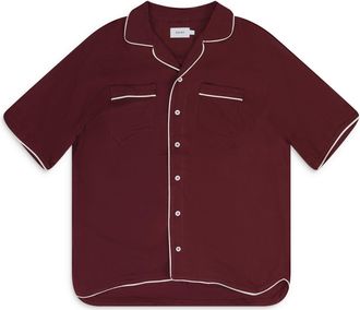Rhude Maroon Pajama Shirt