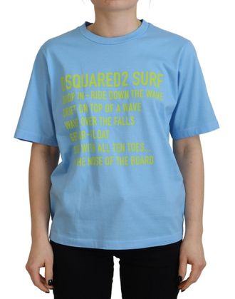 Dsquared2 Dsquared&sup2; Logo Print Cotton Crewneck Short Sleeve Womens T-shirt (Pre-Owned)