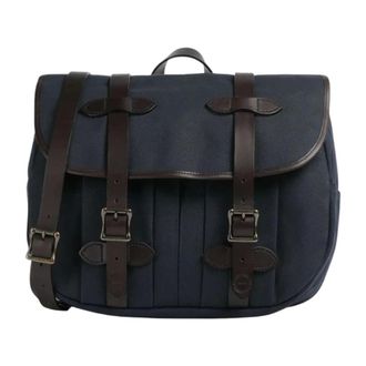 Filson Tassen, Heren, Blauw, ONE Size, Katoen, Medium Buckled Twill Schoudertas