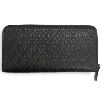 Saint Laurent Black Leather Long Wallet (Bi-Fold) (Pre-Owned)