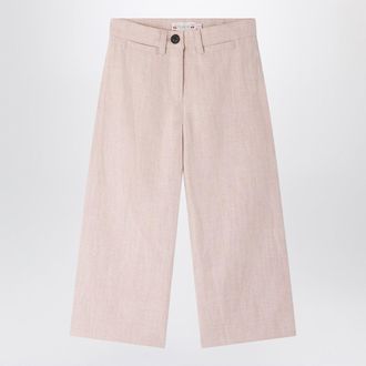BONPOINT Gersande trousers in pink linen blend