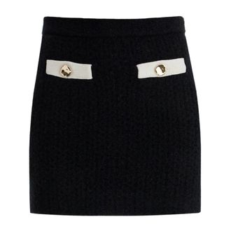 Self Portrait Mini Skirt - Skirts - Mujer - Negro - M