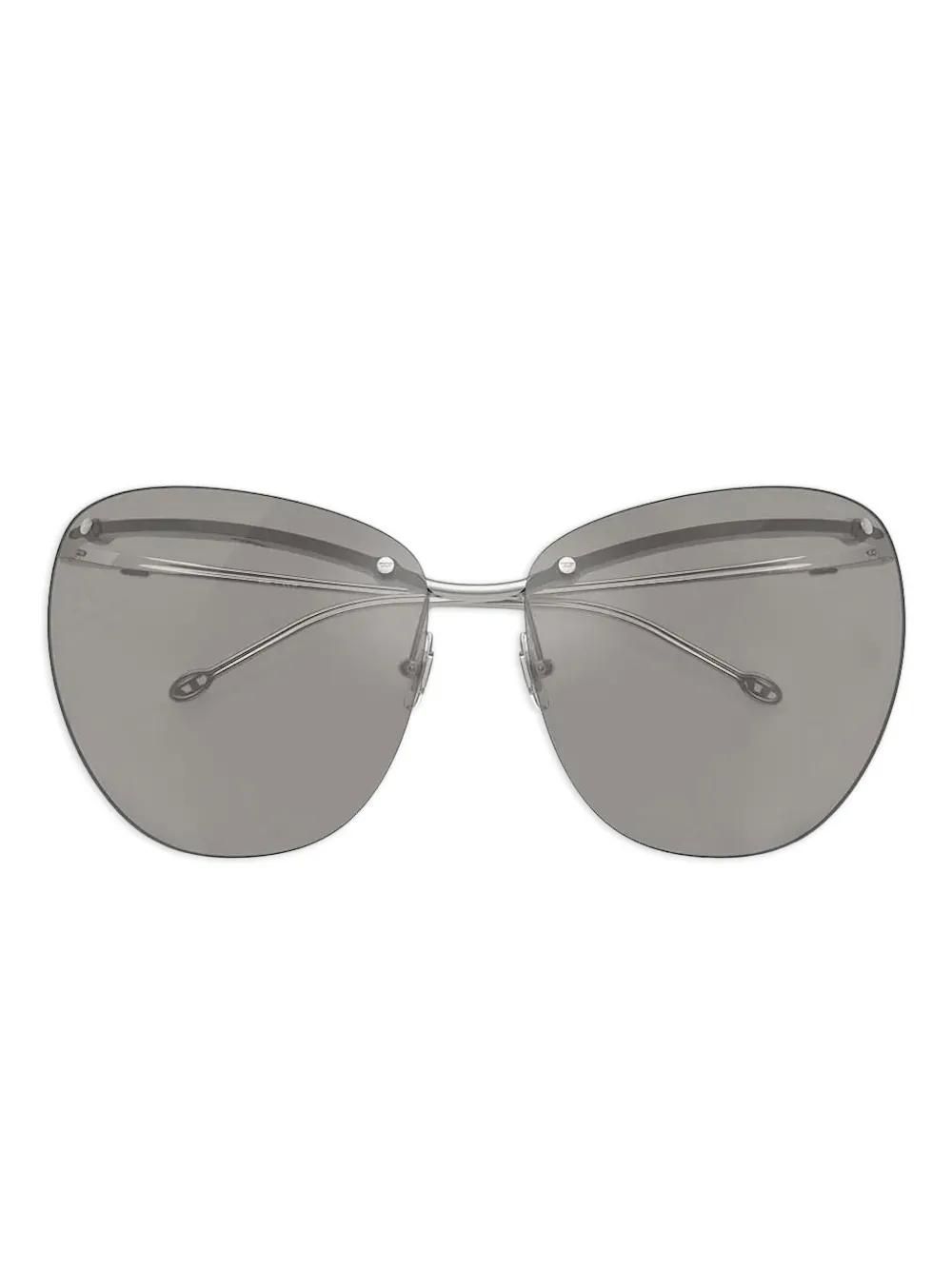 Burberry - Occhiali Da Sole Con Montatura Tonda Check - Vintage Check Burberry Eyewear