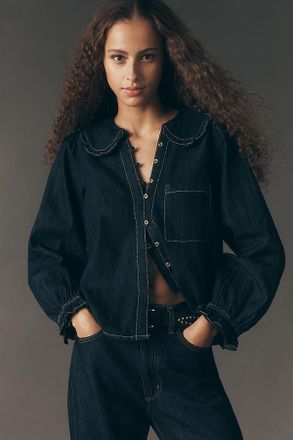 Pilcro The Keira Denim Long-Sleeve Blouse by Pilcro