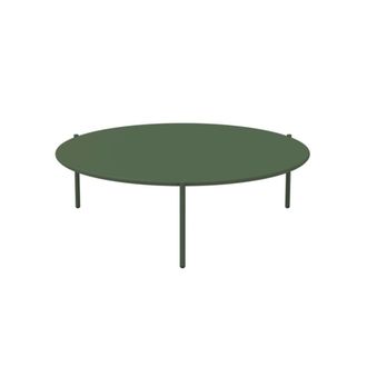 MondoViro Mesita baja redonda de metal 110x110 cm 35h mint