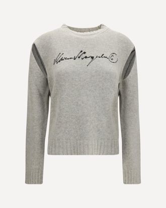 Maison Margiela Knitted Sweater with logo lettering Female M