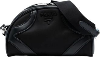 Prada Pre-owned Cross Body Bags, female, Black, Size: ONE SIZE Pre-owned Vintage Nylon Cross Body Bag