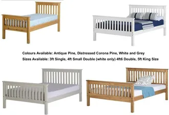 Seconique Seconique - Monaco 3 Feet Bed High Foot End - L204 x W102.5 x H102.5 cm - White