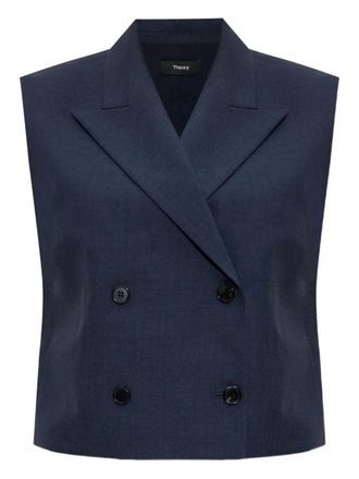 Theory double-breasted gilet - Blue