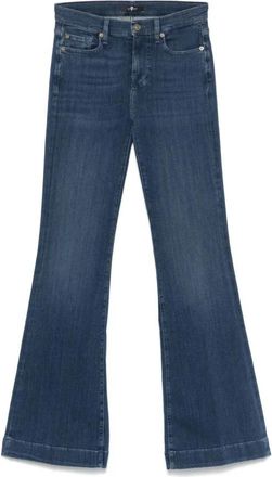 7 For All Mankind Tailorless Wide Leg Jeans - Dames - Flared Jeans - Blauw - W25 - Katoen - Jeans