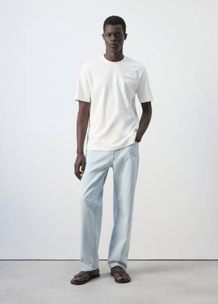 Mango T-shirt 100% cotone disegno bianco - Uomo - XXL - MANGO MAN