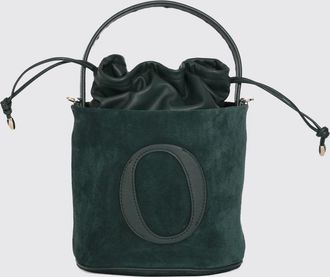 Orciani Mini borsa a secchiello Her-O in pelle di vitello scamosciata e liscia